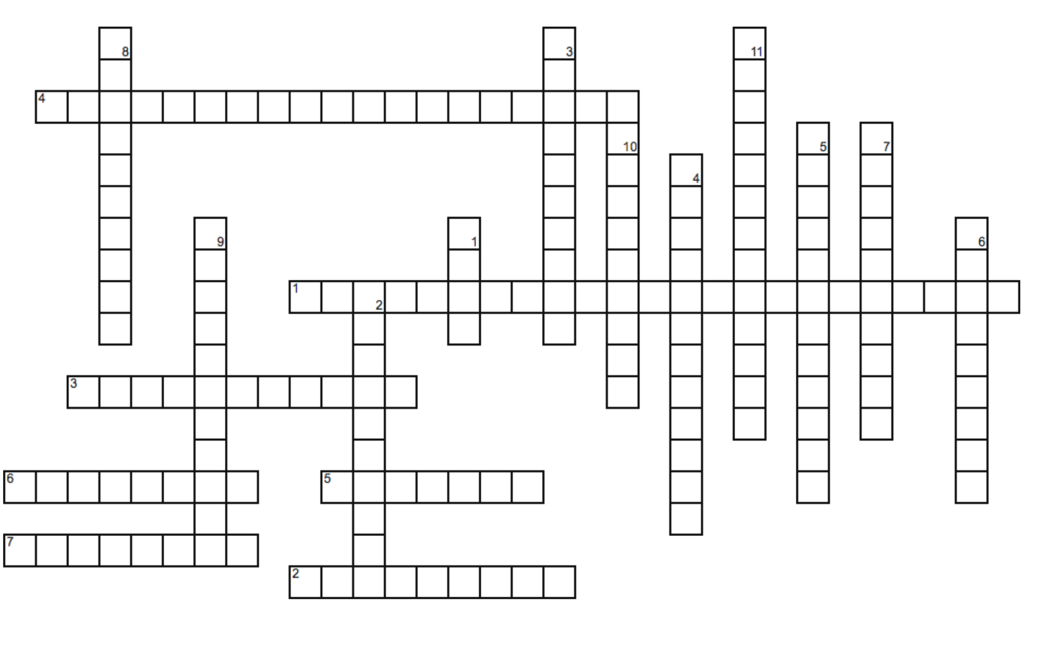 blank crossword puzzle