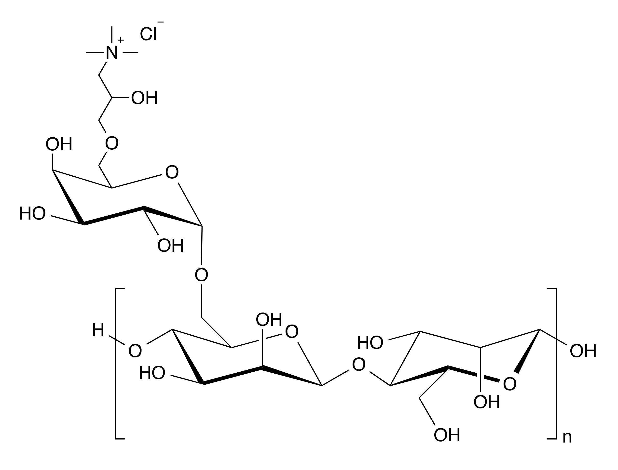 molecular structure of guar hydroxypropyltrimonium chloride