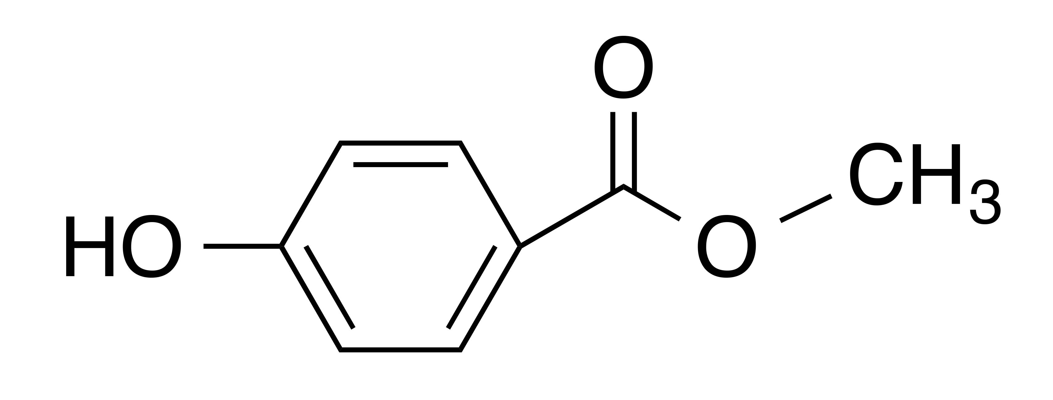 molecular structure of methylparaben